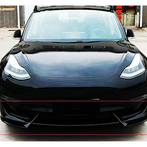 Séparateur diffuseur avant Tesla 2017-2023 style carbone 3 pièces - 4