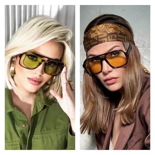 AZorb Vintage Square Sunglasses for Women Men,Trendy Aviator Sunglasses Women,UV400 Protection2