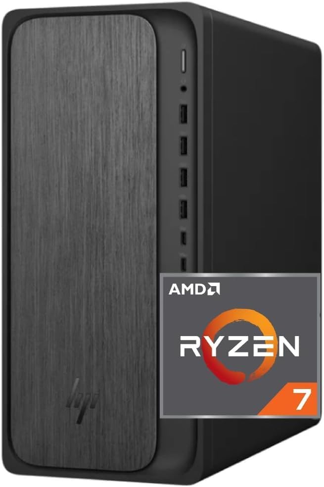 HP Secure & Productive Business Tower Desktop, AMD 8-Core Ryzen 7...