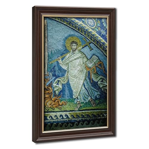 Mosaïques byzantines Saint Laurent, tableau toile compact pour habiller un mur vide