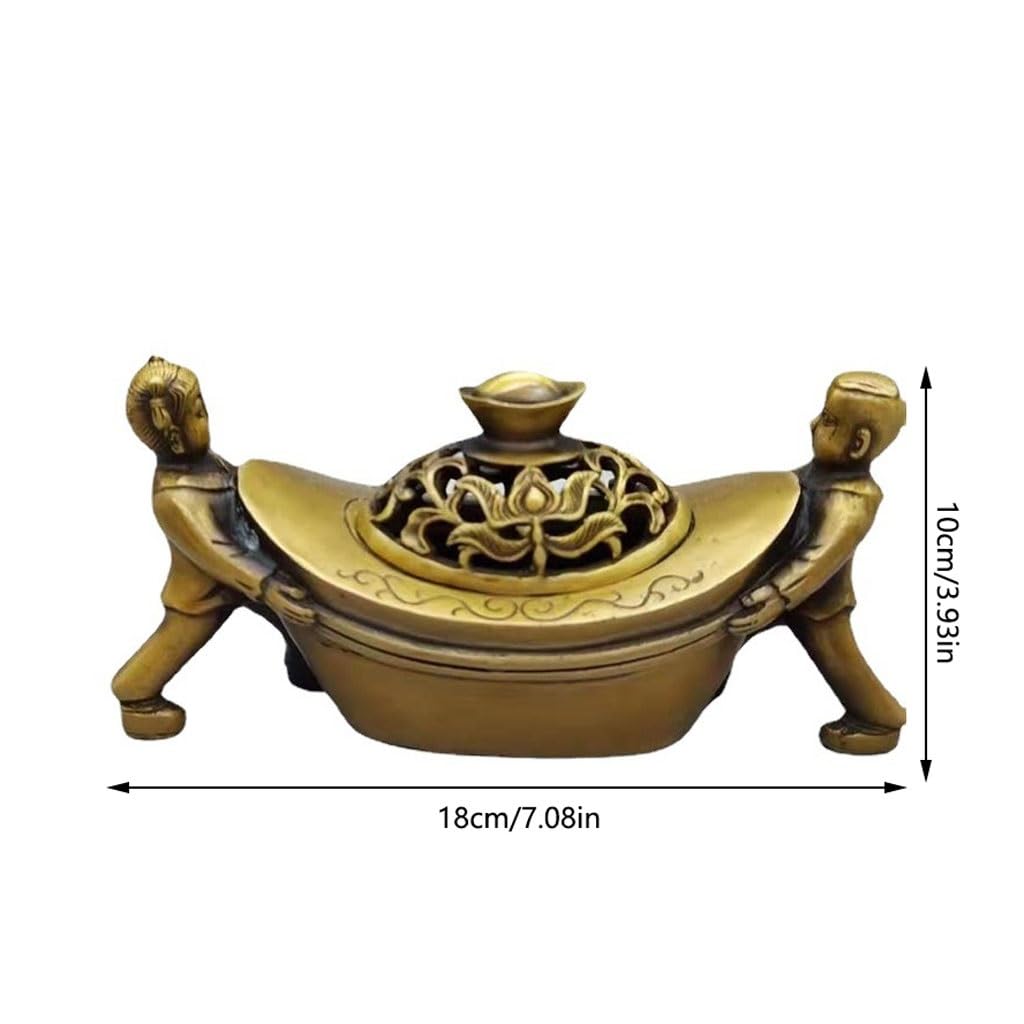 Portaincenso da scrivania in ottone bruciatore di incenso decorazione per la casa artigianato antico accessori meditazione bruciatore di incenso a riflusso