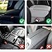 LZGBMNB Car Center Console Pad for Land Rover Range Rover Sport 2005-2009 2010 2011 2012 2013, Leather Center Console Armrest Protector Cover with 2 Storage Bags, Car Accessories,Black