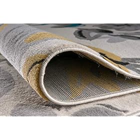 Rugshop Modern Floral Design Easy Cleaning for Living Room,Bedroom,Home Office,Kitchen Non Shedding Area Rug 5' X 7… 51VGhDSl2mL. SS280