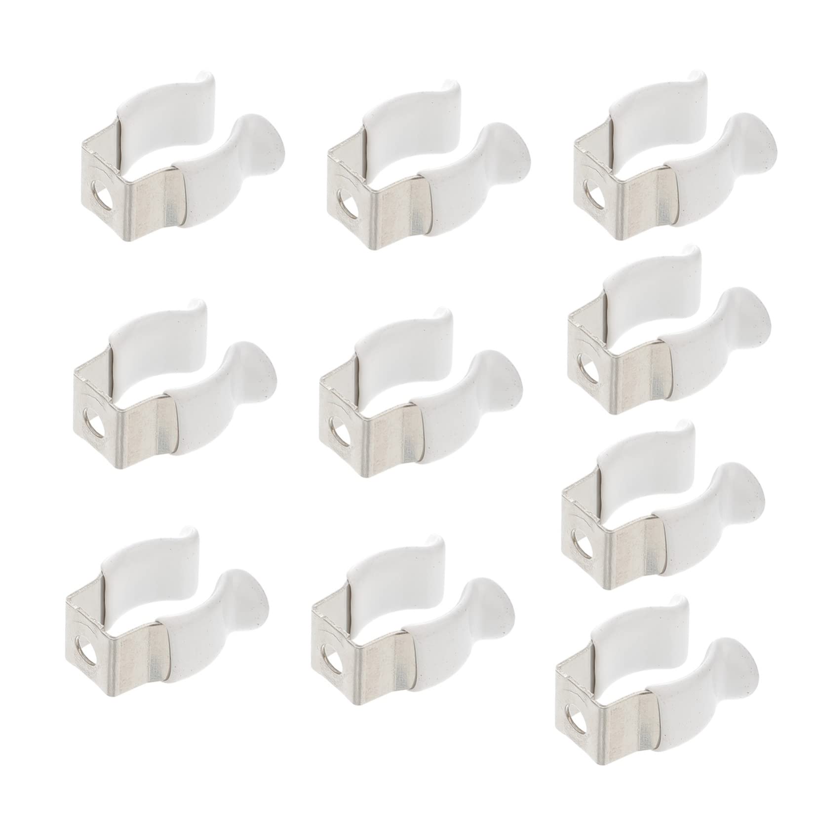 PRETYZOOM 10Pcs LED Tube Clamps with Coating U Bracket Holders for Fixtures Warehouses Workshops and Storage Rooms