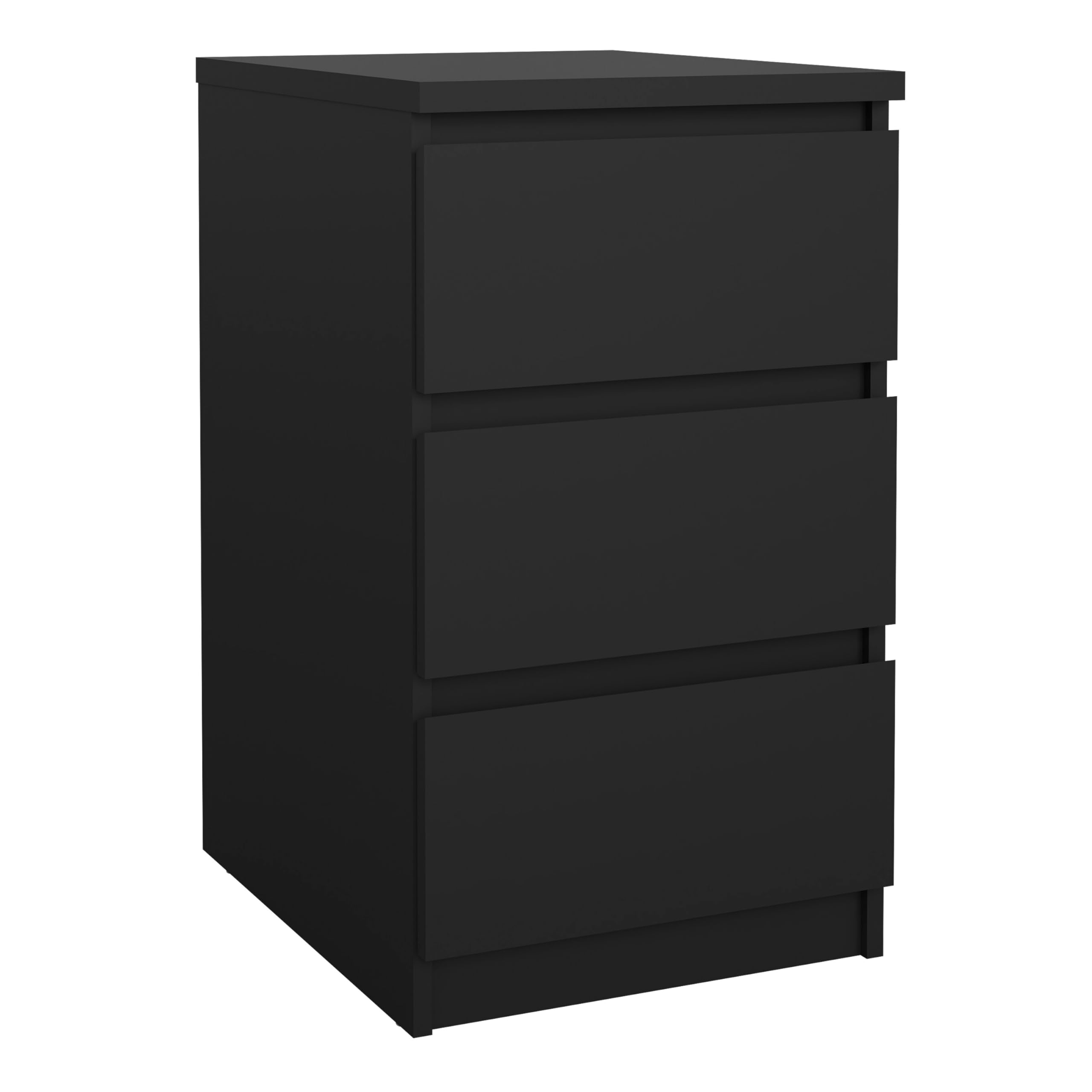 Furniture To Go | Naia Bedside - 3 Drawers in Black Matt