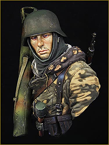 Risjc 1/10 WWII Resin Officer Die Casting Mold Resin Soldier Bust Model kit //N20789(Unassembled and unpainted) - Image 2