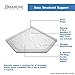 DreamLine 36 in. x 36 in. x 75 5/8 in. H Neo-Angle Shower Base and QWALL-2 Acrylic Corner Backwall Kit in White, DL-6040C-01