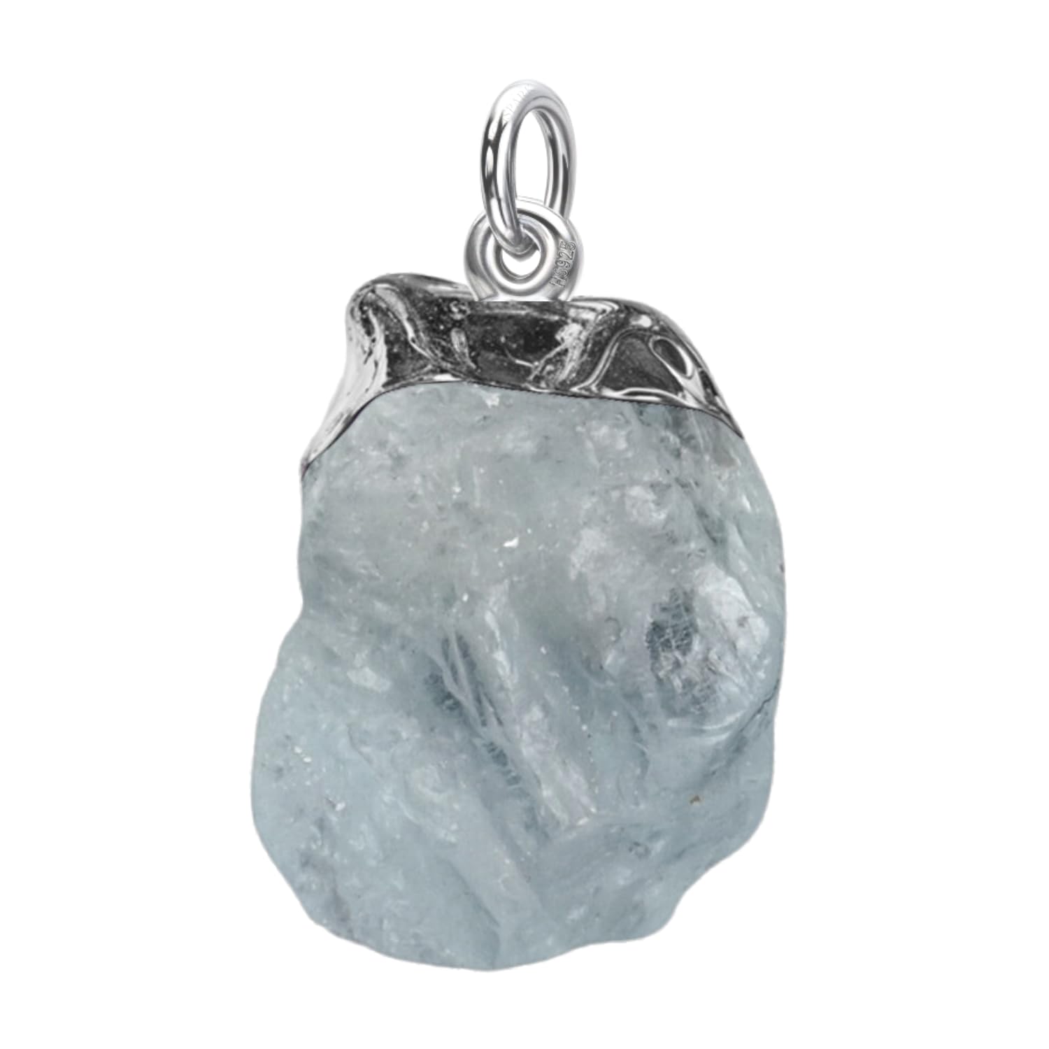 highspark Natural Raw Gemstone Rough Cut Pendants | 92.5 Sterling Silver & Stunning Shine | Lovely Gift for Women & Girls-picture-7
