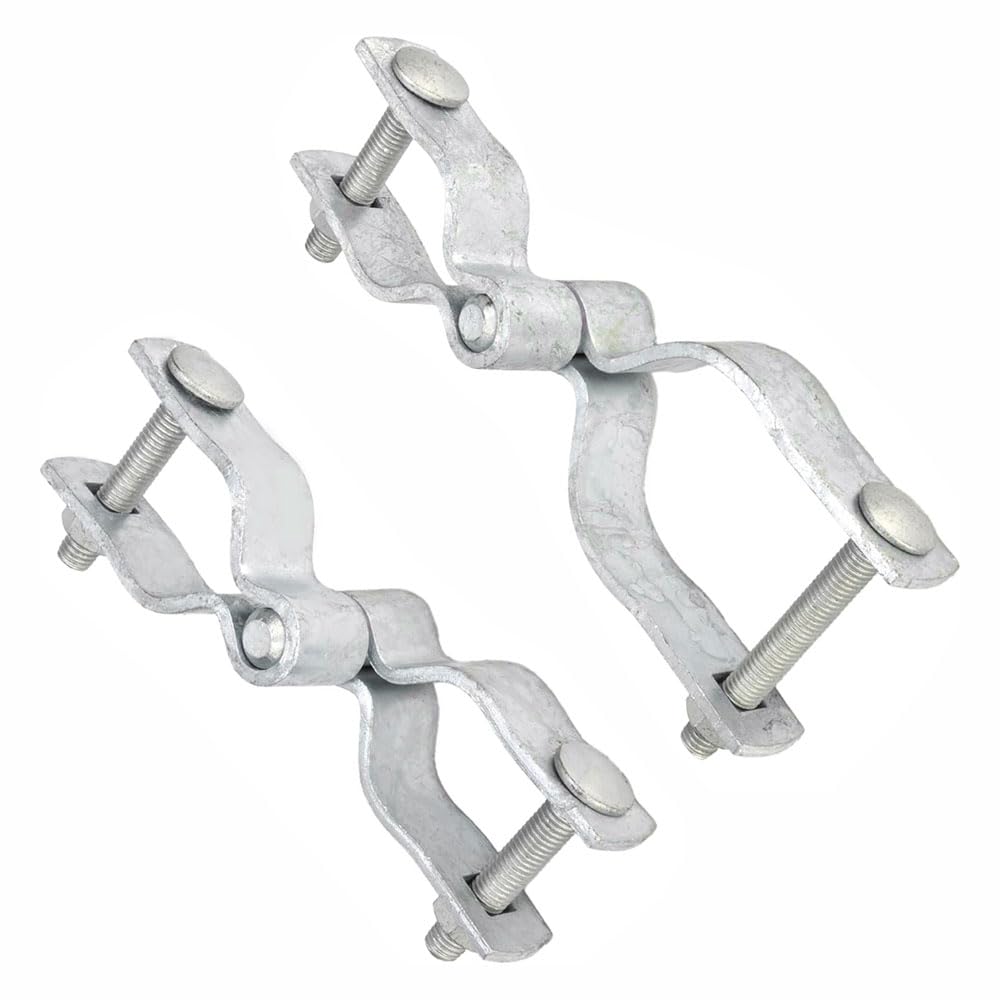 Charnières de portail en acier galvanisé 32x32 mm - Lot de 2 de haute résistance