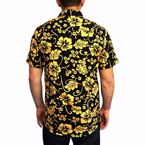 Raoul Duke Floral Shirt - Costume & Everyday Wear - Hawaiian Men's Short Sleeve Button Up - Hunter Las Vegas Movie - Black3