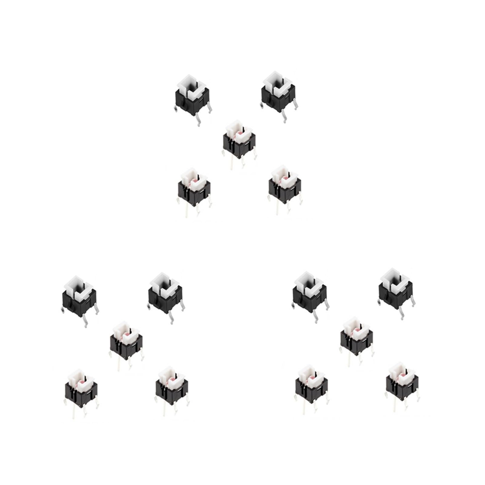 Interrupteur tactile LED traversant 6x6mm micro bouton momentané multicolore x50