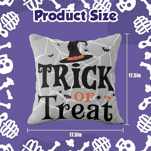 OHOME Skeleton Ghost Pumpkin Pillow Covers – Halloween Decor - Image 2