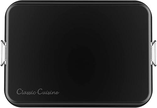 Miniatura 8 de Sartén para asar con estante en ángulo, asador antiadherente para horno y bandeja extraíble, drena grasa y grasa para una cocina más saludable.