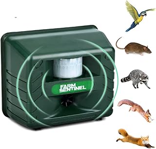 Electronic Animal Control, Animals Deterrent Device, Cat Repeller Goose Repeller with Motion Sensor Outdoor Home Guard Deterrent for Garden Yard House Use