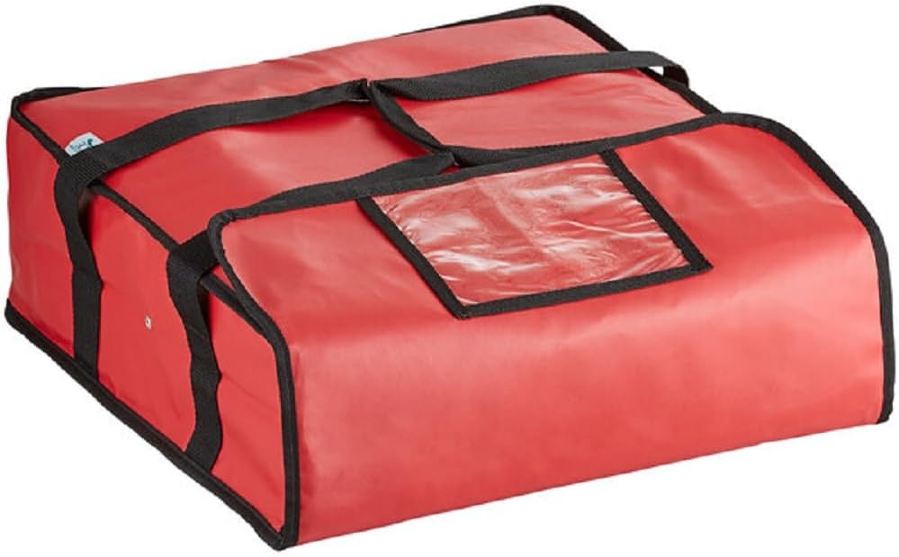 TrueCraftware- 20" x 20" Insulated Pizza Bag Holds 2 of 18" Pizza Leatheroid's PVC with Nylon Edges Exterior- Insulated Pizza Warmer Bags Pizza Delivery Bags Pizza Bag for Personal Professional Use