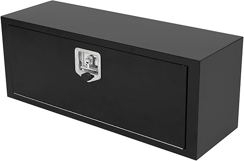 Miniatura 14 de Confote Caja de Herramientas de Acero Negro para Chasis con Cerradura de Mango en T, Organizador de Almacenamiento para Camión de Servicio Pesado