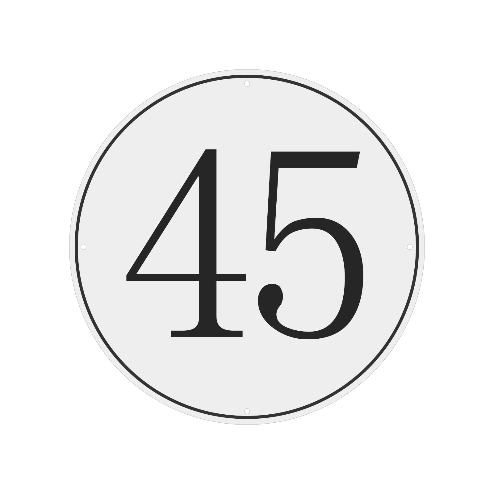 PATIKIL Large Metal Number Sign, 12" Diameter Aluminum Number 45 Sign Plate Area Marker Parking Weather-Resistant Signs for Indoor Outdoor Use