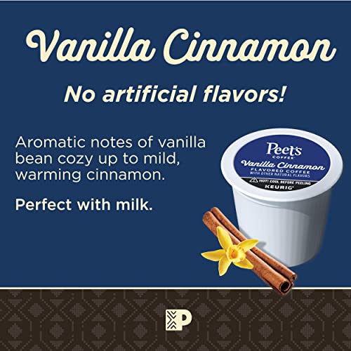 Peet's Coffee, Flavored Coffee K-Cup Pods For Keurig Brewers - Vanilla Cinnamon 22 Count (1 Box Of 22 K-Cup Pods) #TOP2