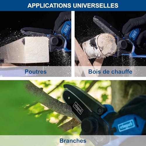 Mini tronçonneuse IXES 20V pour élagage rapide avec guide 5 pouces - 3