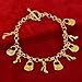 High Heels Bag Pendant Charm Bracelets for Women, Jewelry (Gold)