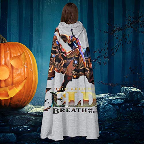 AISFGBJ Zelda Respiración de la Motocicleta Salvaje Unisex Navidad Halloween Bruja Caballero con Capucha Albornoz Vampiros Capa Cosplay Disfraz