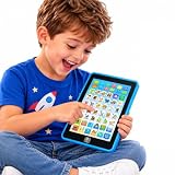 Tablet Infantil Didático Interativo Bilingue Azul