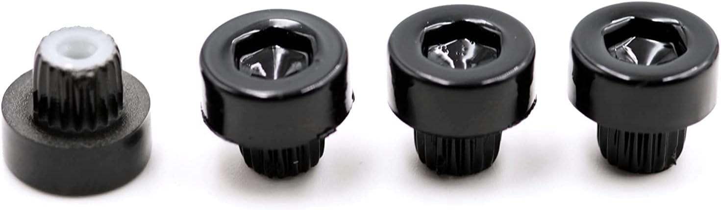 RTrhinoTuning 100pcs Wheel Rim Lip Rivets Nuts of 6.2mm/0.24in Hole Replacement Plastic Black Rivets