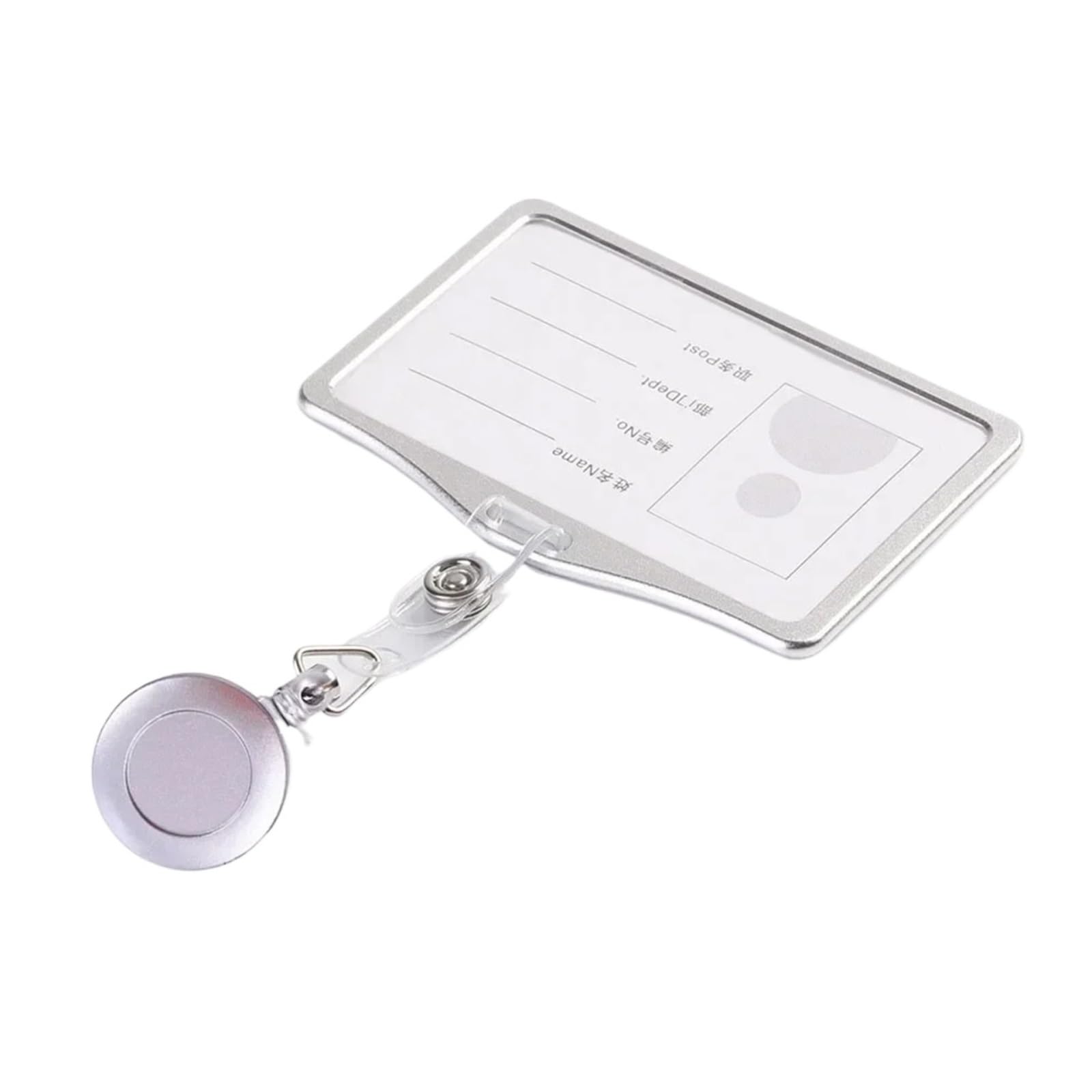 Porta badge in alluminio, 10 pezzi, alla moda, per donne e uomini, in lega di alluminio, porta nome, badge aziendale, porta badge identificativo, porta badge in metallo, per lavoratori d'ufficio (n. 8