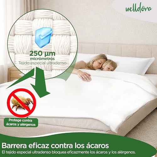 Funda nórdica antiácaros Welldora 260x240 para alérgicos y protección total contra chinches 7