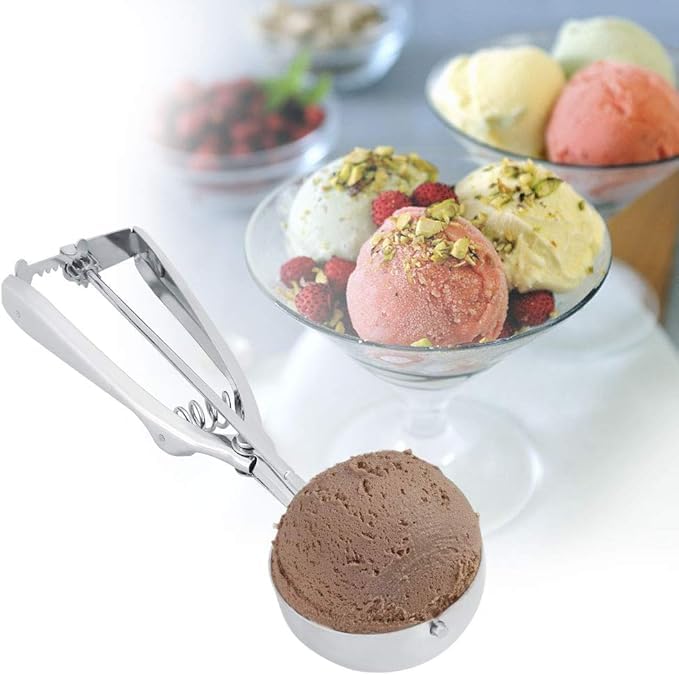 MallArt® Paslanmaz Çelik Dondurma & Kurabiye Porsiyonlama Kaşığı