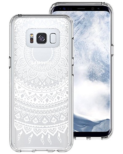S8 Case, Rosebono Pattern Designed Slim Scratch-Resistant Shockproof Hard PC+TPU Bumper Protective Armor Defender Cover for Samsung Galaxy S8 (Mandala Henna)