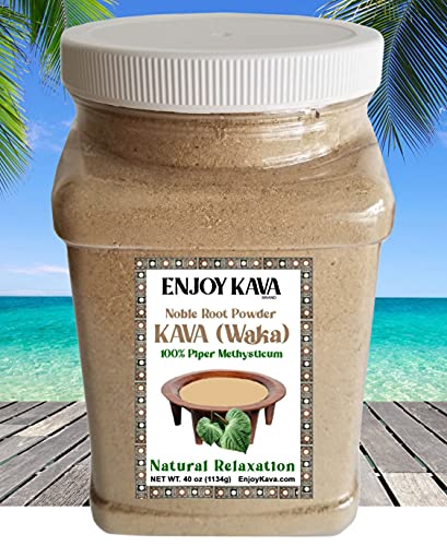 Kava Kava - 100% Noble Root Powder Kava (2.5 LB JAR) All Natural Kava Root Powder (Piper methysticum) AAA Grade.