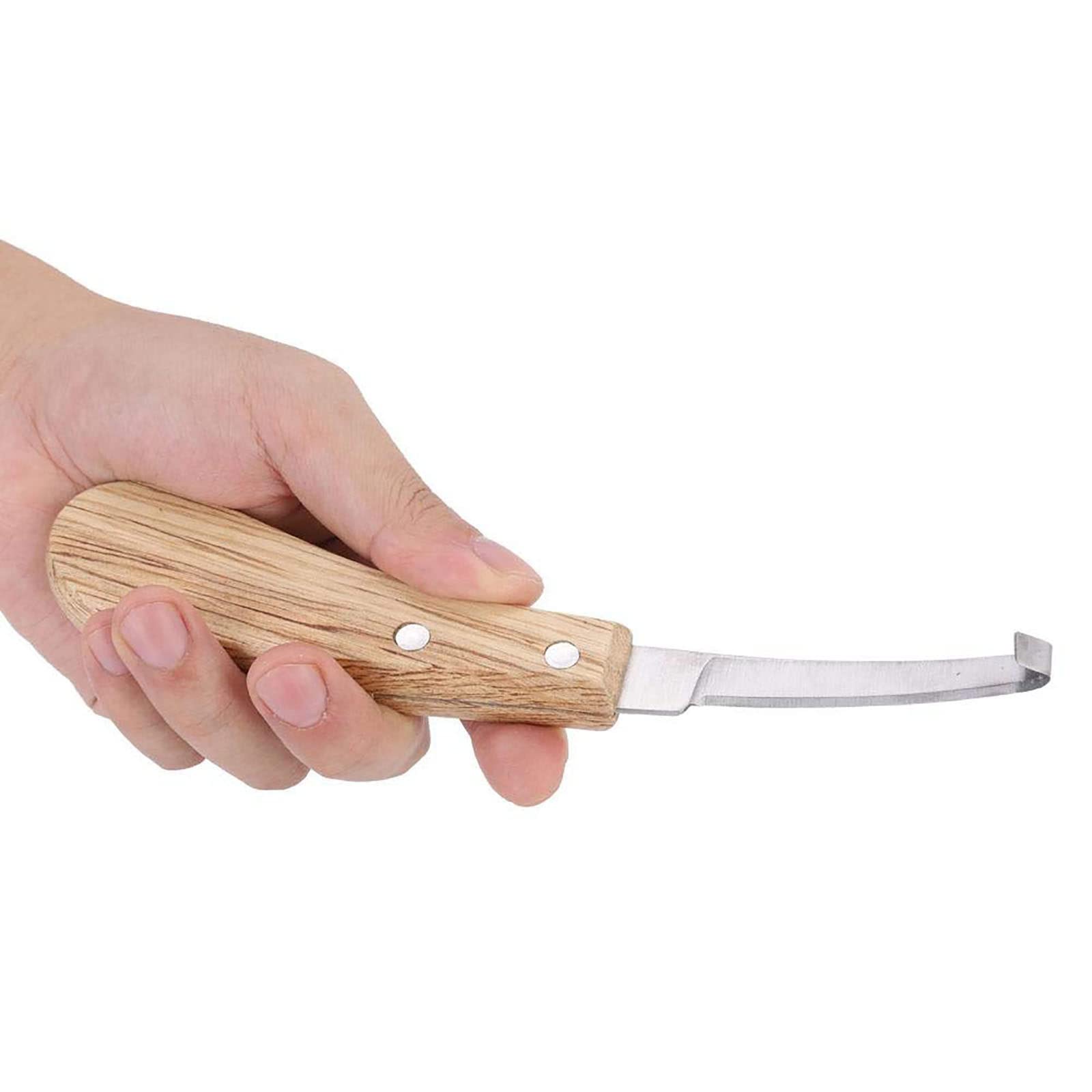 Kit de corte de pezuña, 4 clips de herradura, cuchillo de corte de pezuñas de vaca, herramientas de cuidado de herradura para varios animales, para zurdos y diestros