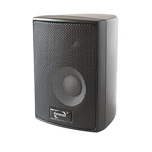 Dynavox AS-301 Satellietluidsprekers, paar, voor thuisbioscoop of kantoor, compacte surround-box, wandmontage, zwart