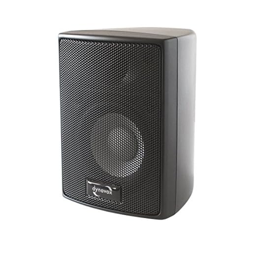 Dynavox AS-301 Enceintes Satellites, Paire d'enceintes compactes pour Tous systèmes Home cinéma et Audio, Peut se Fixer au Mur, Une étagère, Coloris Noir