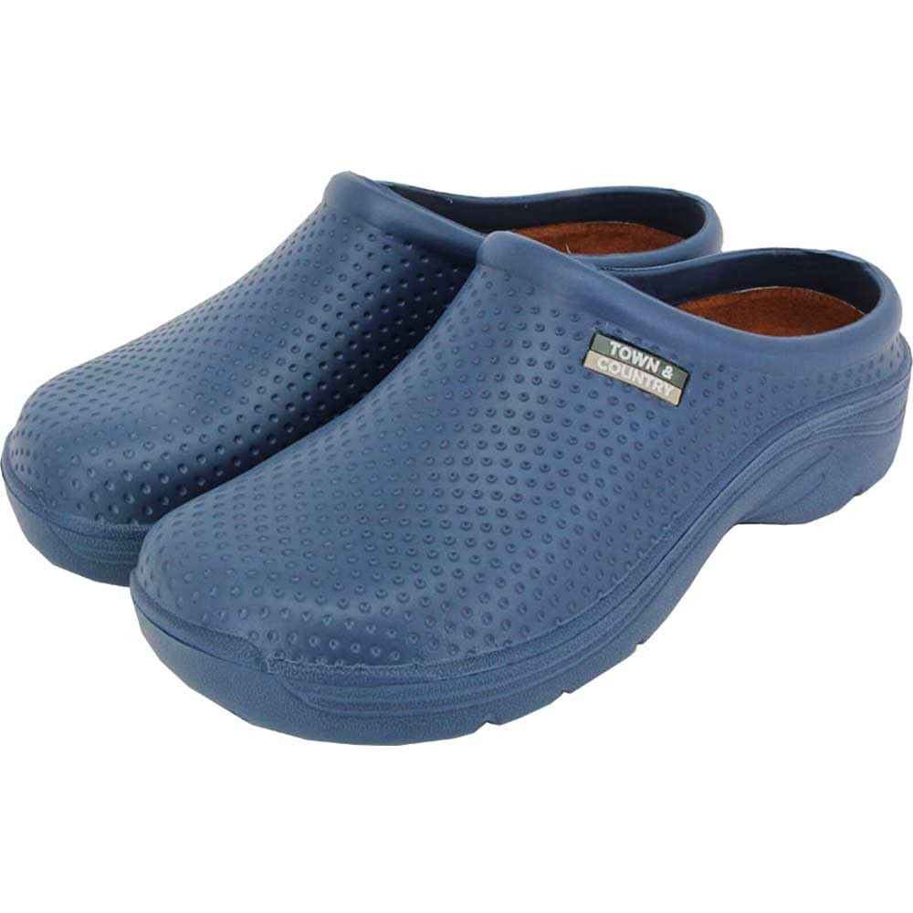 Town And Country Eva Cloggies Garden Shoes Navy Size 10