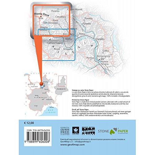 Percorsi Invernali Monte Rosa. Alagna Valsesia, Rima S. Giuseppe E Carcoforo. Scala 1:25.000. Ediz. Italiana, Inglese E Tedesca - 5