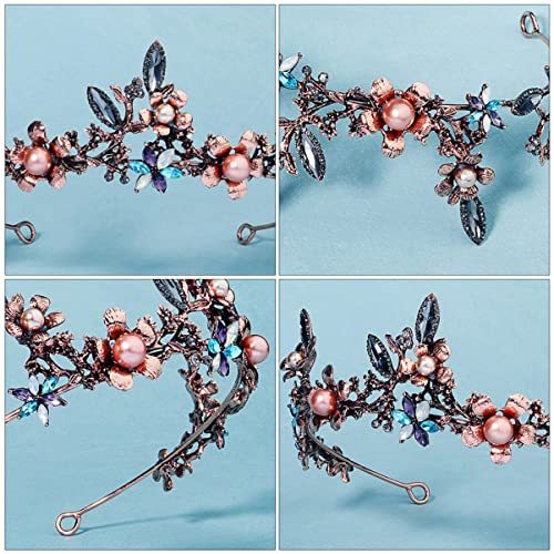 image for WAAZI 2pcs Crystal Accessories and Crowns Headgear Exquisite Hairband 