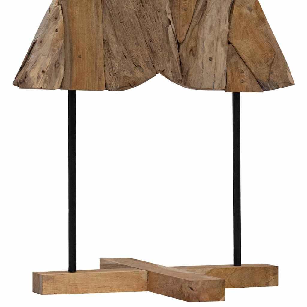vidaXL Albero di Natale Marrone 151 cm Legno massello di Teak, Decorazione di Natale, Ornamentale in Teak Rustico, Elegante Centro Tavola per Feste, Albero in Salotto