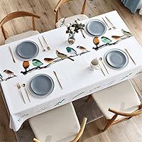 FANSU Nappe Antitache Imperméable Rectangulaire, Nappes En PVC Résistant à L 'huile Nappe De Table Facile à Entretenir, Nappe Mode De Impression Pour Salon, Balcon, Jardin (120x120,Pêche