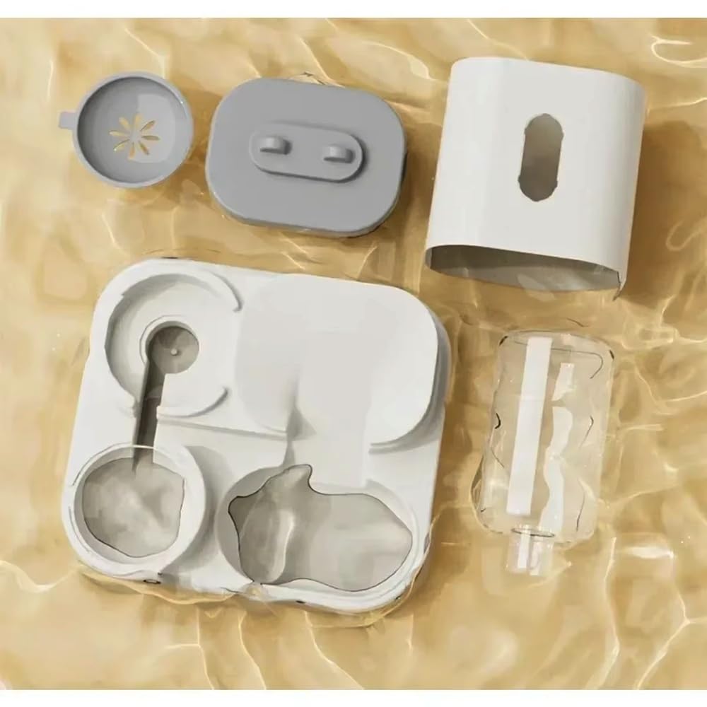 Futter- Und Wasserspender for Haustiere | Schwerkraft-Wasserversorgungssystem, einstellbare Portionsgröße, rutschfeste Unterseite(Gray)