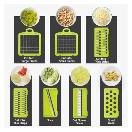 Cortadora multifuncional de vegetales 14/16 en 1 gris miniatura 6