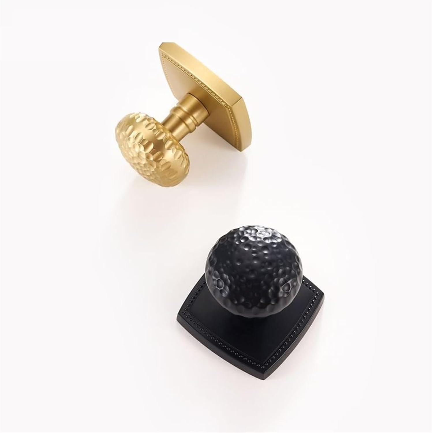 Brass Door Lock Hammered Double Lever Dummy Passage Hidden Handle 1Pcs(Hidden Lock-SB)