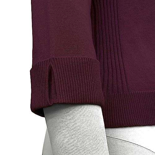 Image of YEMAK Women's Crop Cardigan Sweater - 3 /4 Sleeve Open Front Classic Basic Knit Bolero Cropped Soft Lightweight Knitted Top