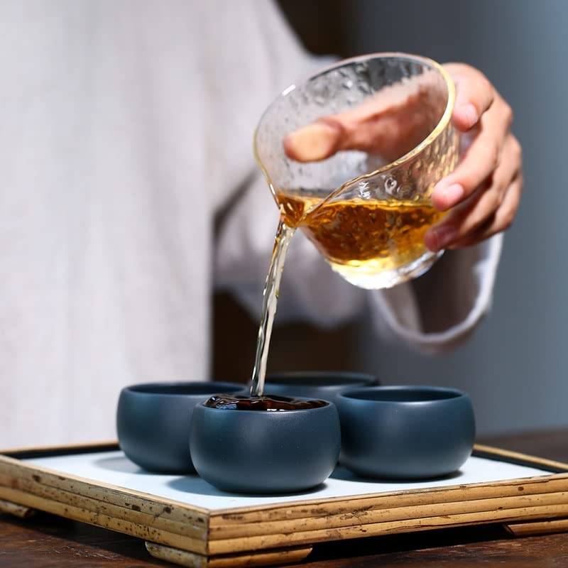 Juegos de té de Viaje 2 unids/Set de Taza de té de Arcilla púrpura, tazón de té Hecho a Mano de Viaje, Taza de té Maestra, Accesorios de Juego de té para el hogar Personalizados Tea Pot