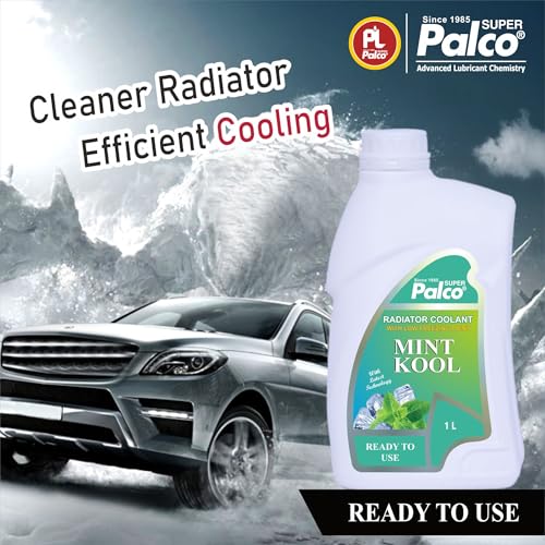 Image of PALCO MINT KOOL Radiator Coolant Ready to Use for Petrol Diesel Engines Cars, Jeep, Commercial Water as a Cooling Medium Vehicles| Ethylene Glycol Based Coolant| Nitrite Amine free 1Litre (Pack 1)