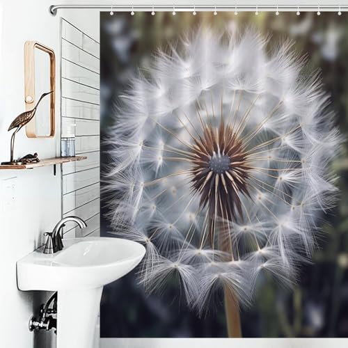 Rideau de douche tissu lavable imperméable 140x183cm avec crochets