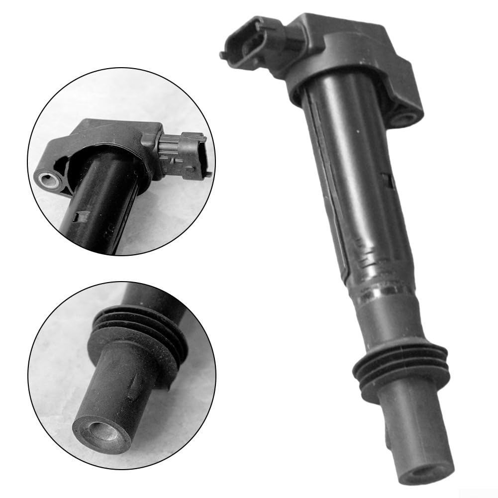 Bobina di accensione di ricambio per Citroën C3, DS3, 108, 2008, 208, 301, 308 (OEM 9671214580), costruzione ABS, montaggio diretto, nero