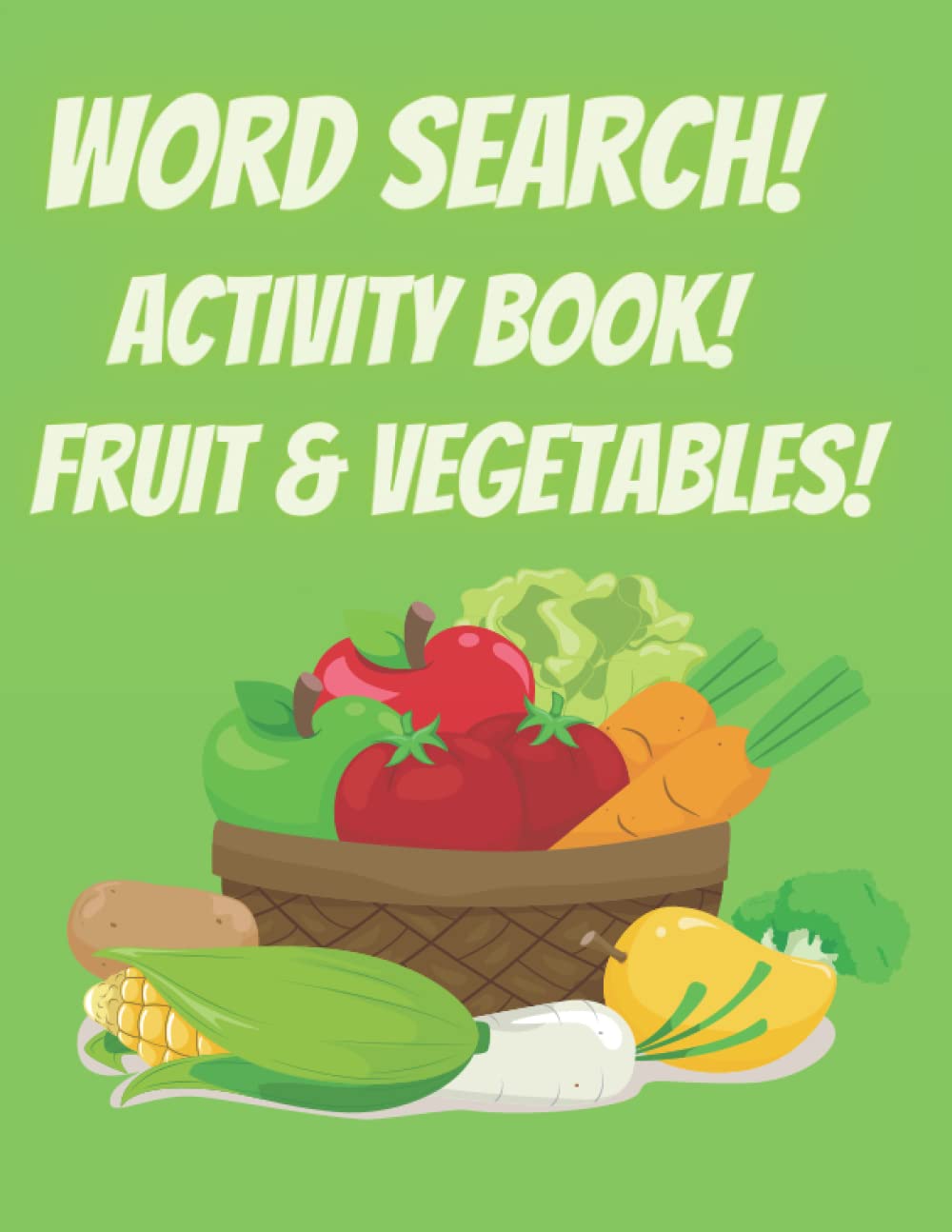 70 Page Word Search Activity Book Fruit & Vegetables