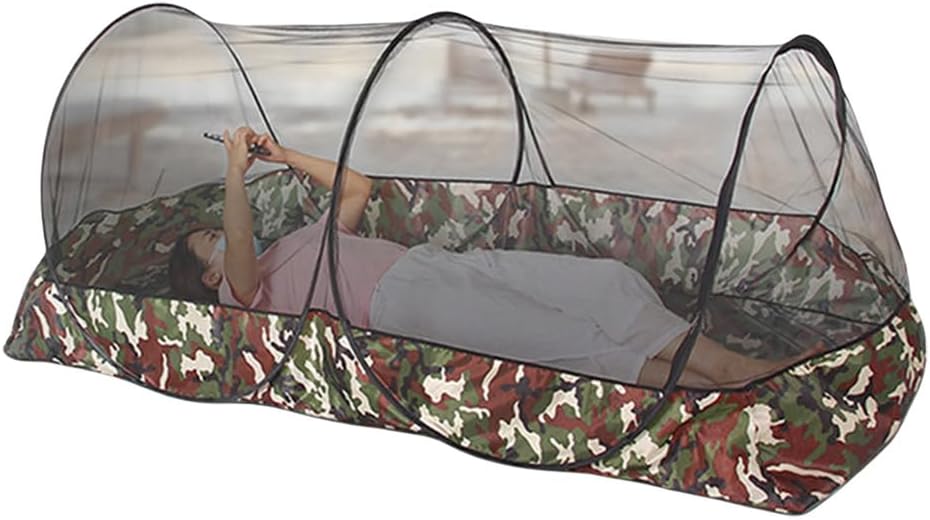 Mosquito Tent,Folding Netting Bed Tent,Portable Mosquito Netting with Bottom,Camping Tent Fine Mesh Mosquito Net for Adults Kids Travel Camping Backyards Canopy Outdoor (Black Net, 2 Person)